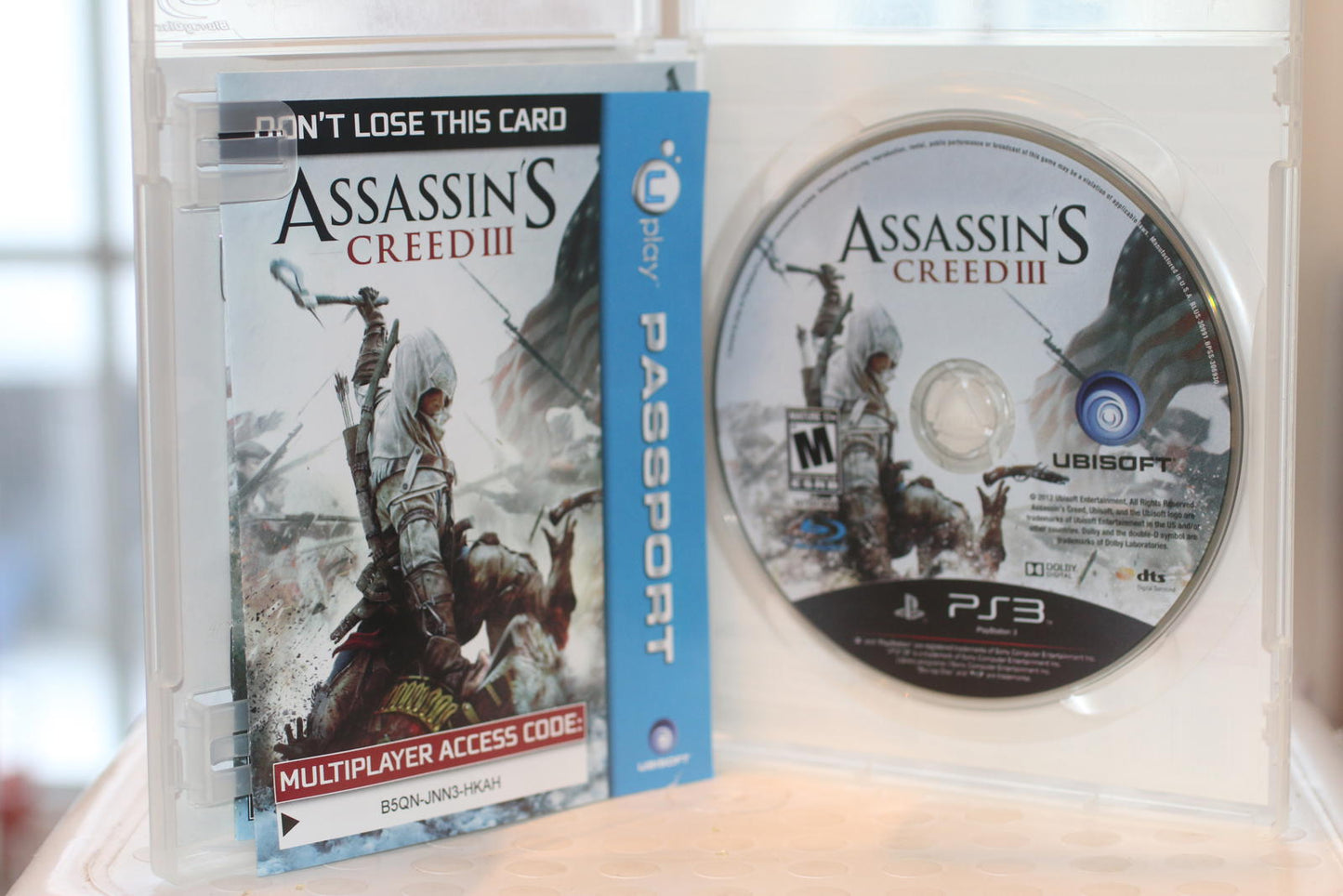 Assassin's Creed III PS3 (Sony PlayStation 3, 2012) Complete With Manual
