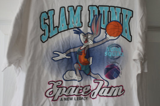 Space Jam: A New Legacy Slam Dunk T-Shirt Bugs Bunny White Size L
