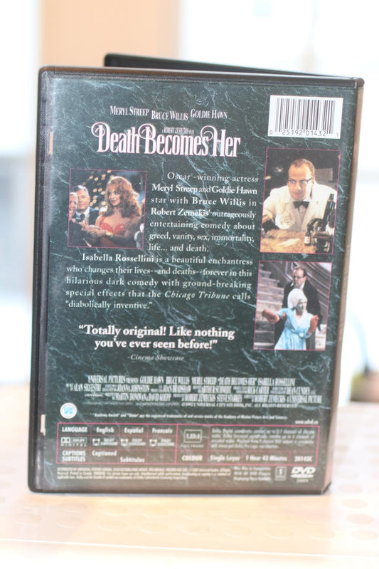 Death Becomes Her (DVD, 1992) Meryl Streep Bruce Willis English