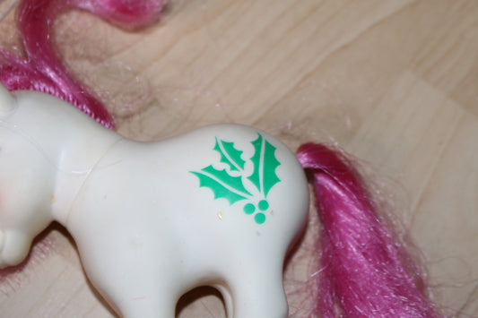 Vintage My Little Pony G1 December Holly Birthflower Ponies White Mlp Mail Order