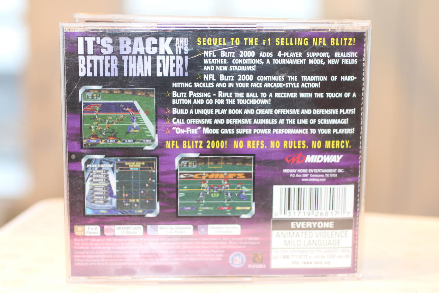 NFL Blitz 2000 PlayStation video Game Complete in jewel case box