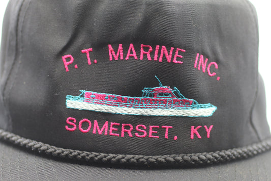P.T. Marine Inc Somerset KY Boat Rope Hat Vintage Snapback Cap