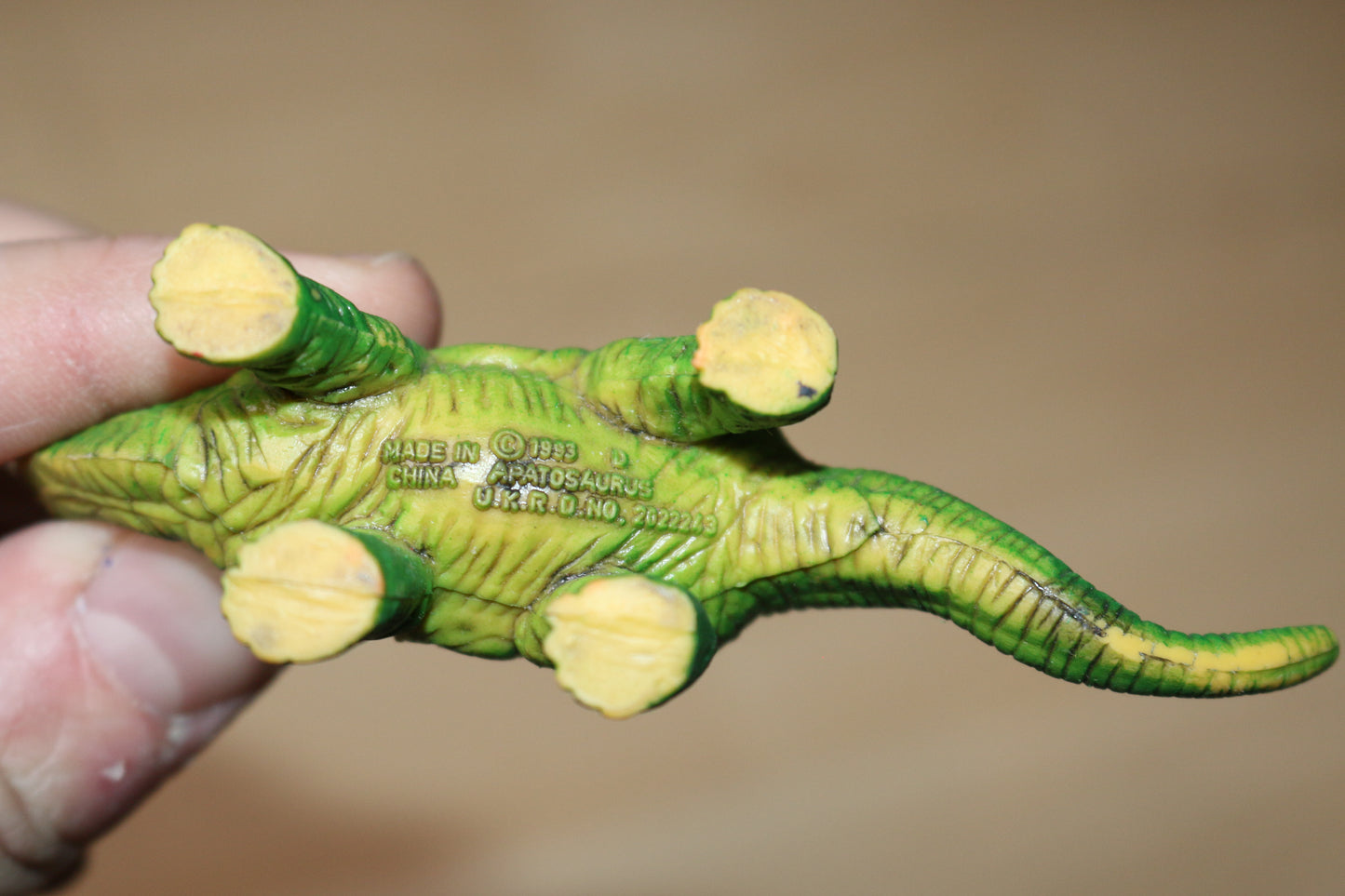 Vintage 1993 Ukrd Apatosaurus Solid Figure Dinosaur Pvc