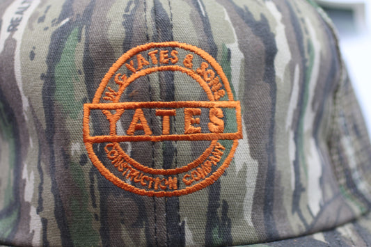 Vintage Yates Construction Camo Snapback Hat NOS w/ Tags Made USA