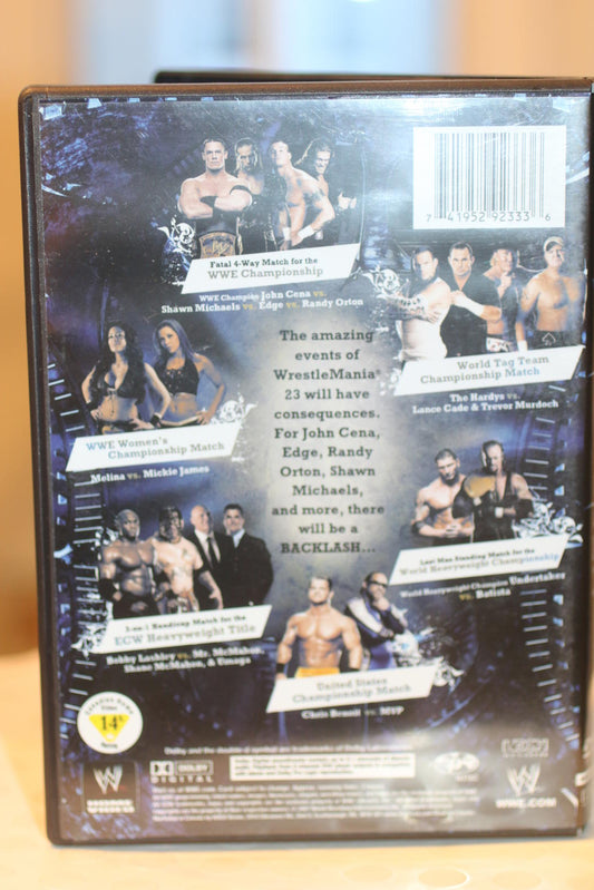 Backlash (2007) (DVD, 2007) WWE Umaga Vince John Cena MVP Bobby Lashley