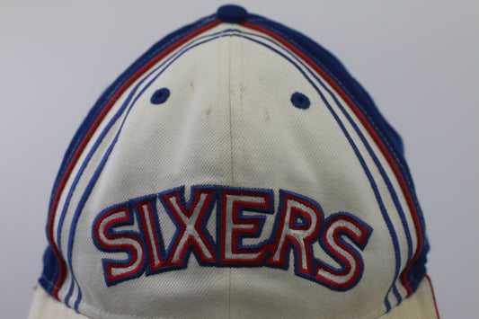 Vintage Philadelphia 76ers Sixers New Era Hardwood Classics Cap Sun Faded