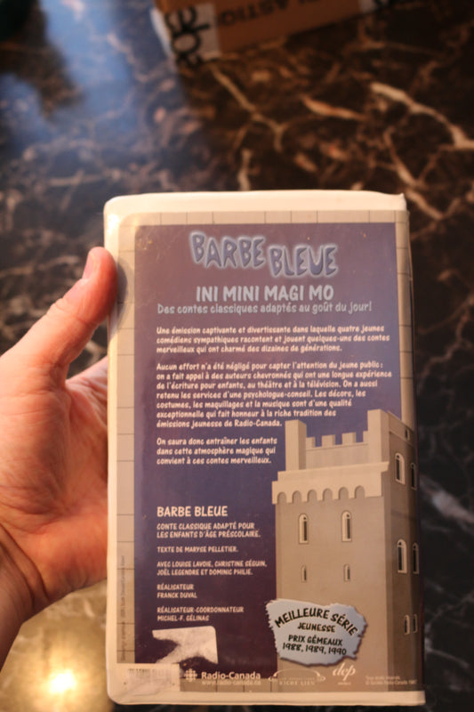 Vintage Barbe Bleu Vhs Ini Mini Magi Mo Video Cassette French Francais