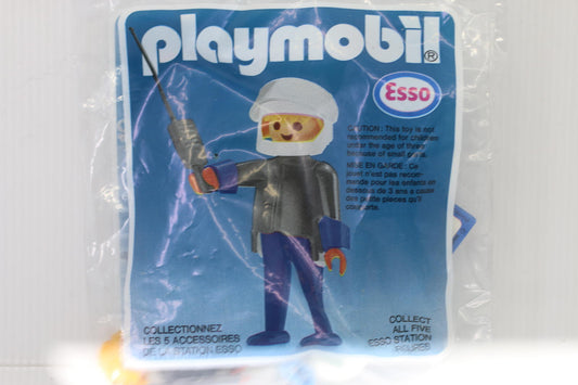 Vintage PLAYMOBIL ESSO Man with Radio and Helmet 1985 SEALED Figurine New rare