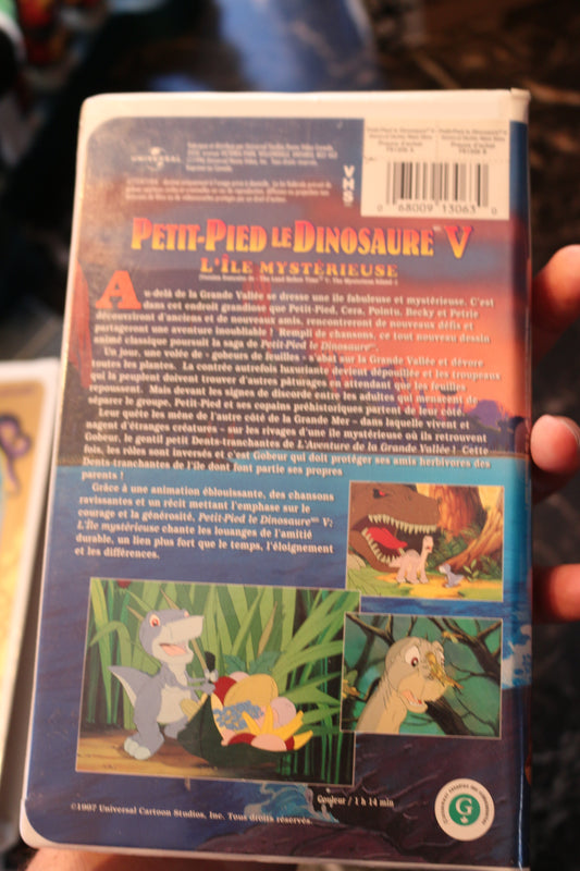 Vhs Petit-Pied Le Dinosaur V - L'Île Mystérieuse 1997 French Français
