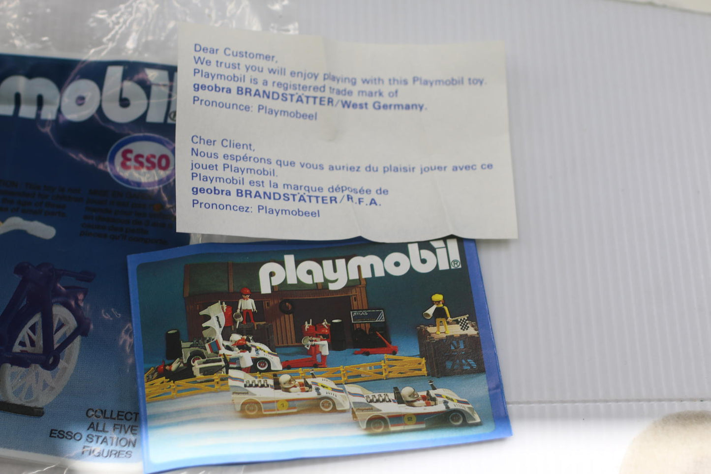Vintage Playmobil Esso Empty Bags Inserts Booklets Lot 1980s Original