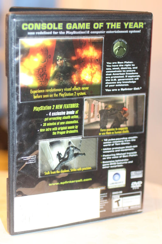 Splinter Cell Sony Ps2 Greatest Hits CompleteInBox Stealth action Redefined game