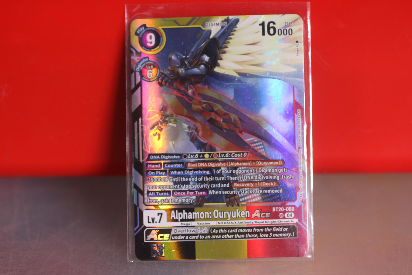 Digimon BT20-060 Alphamon Ouryuken ACE SR Foil Lv.7 NM Card