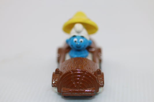 1982 Peyo ERTL Redwood Smurf-About Car Die Cast Loose Vintage