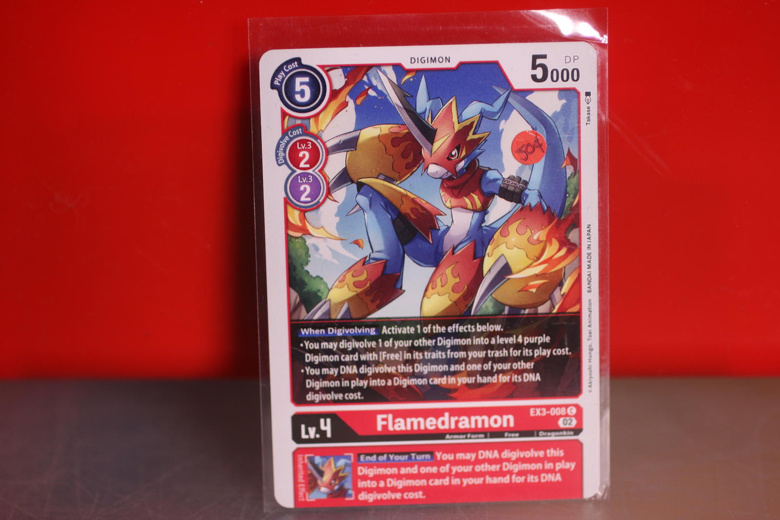 Digimon Card Game Flamedramon - Draconic Roar (EX3-008 C) Lv.4 Trading Card 