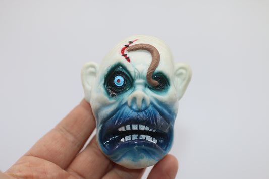 Rubber Monster Finger Puppet Heads Lot of 2 Halloween Horror Toy