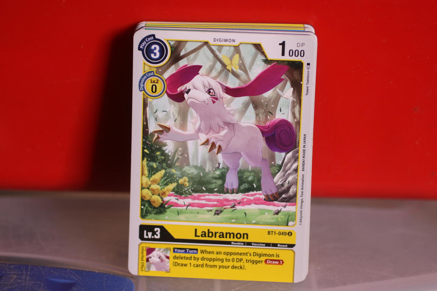2x Digimon Labramon Trading Cards Lv.3 BT1-049
