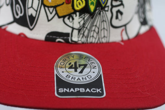 Chicago Blackhawks Bravado Captain White 47 Brand Adjustable Hat