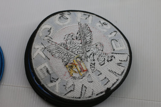 Vintage Eis Hockey Embroidered Patch Round German Ice Hockey Eagle Crest