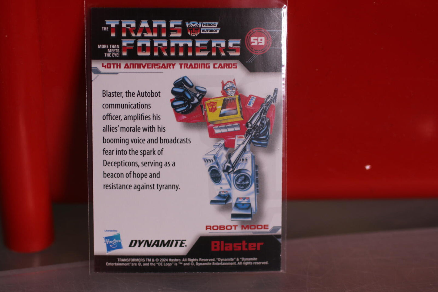 Transformers 40th Anniversary Trading Card Blaster Autobot Communications Figure