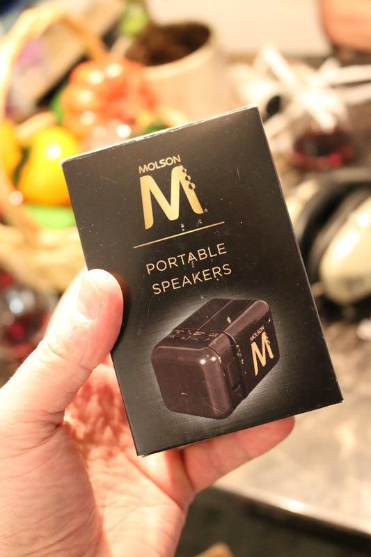 Molson M Promo Portable Speakers ~ Haut-Parleurs Portatif In Box