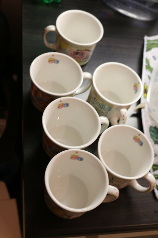 Lot Of 6 Mugs 41-C165-4Cc Royal Doulton Winnie The Pooh Birthday Collection