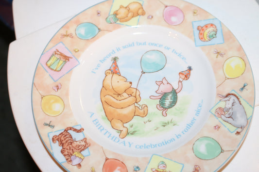 Lot Of 5 Royal Doulton 2001 Disney Winnie The Pooh Birthday Collection Plate
