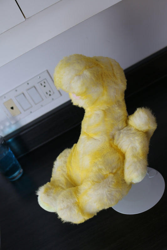 Vintage Yellow Dino Dinosaur Plush Toy Brachiosaurus