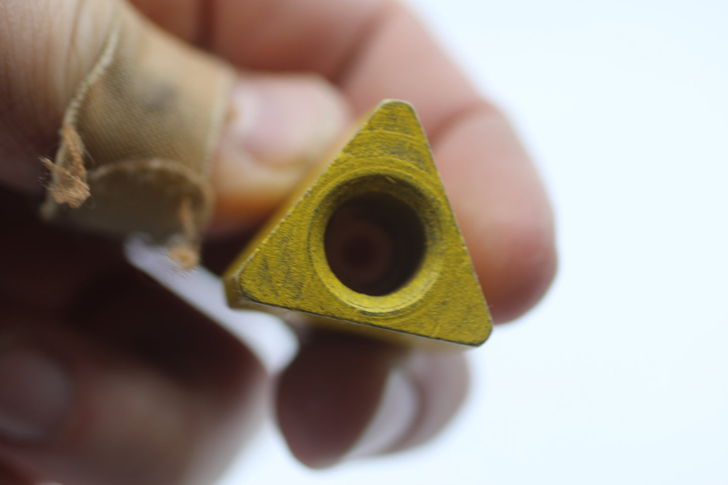 Vtg Fisher Price Little People Triangle Wood Happy woman