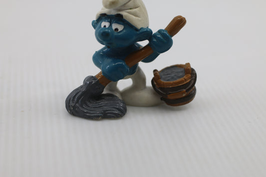 Mop and Pail Smurf 20193 Smurfs Figure Pitufo Puffi Schlumpf schtroumpf