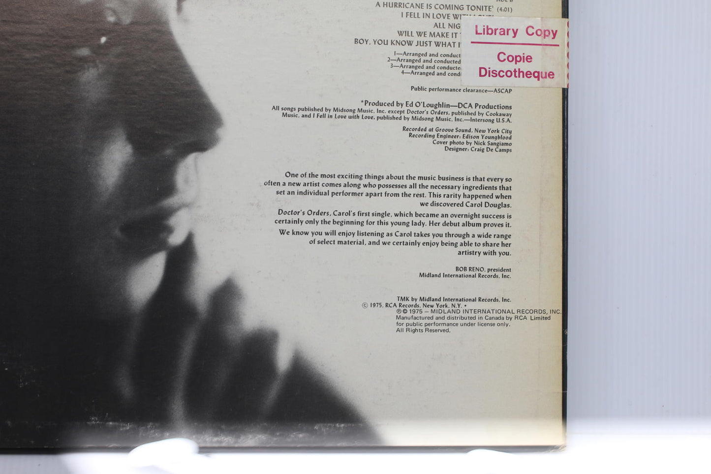 The Carol Douglas Album Vinyl Record LP