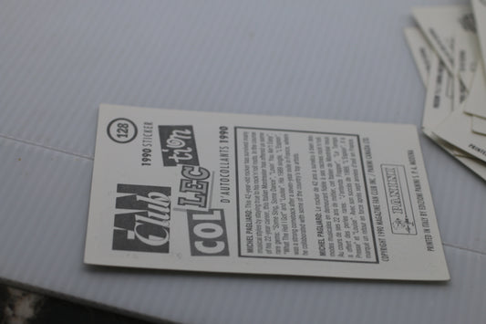 1990 Panini Fan Club Collection Pop Star Stickers Michel Pagliaio #128 #2