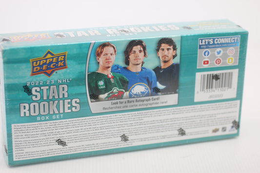 Upper Deck Jeu de cartes de hockey Star Rookies 2022-23 factory sealed box