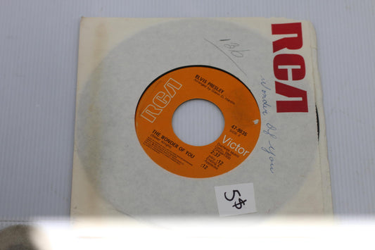 Elvis Presley 45 RPM Vinyl Records - Mama Liked The Roses / The Wonder Of You