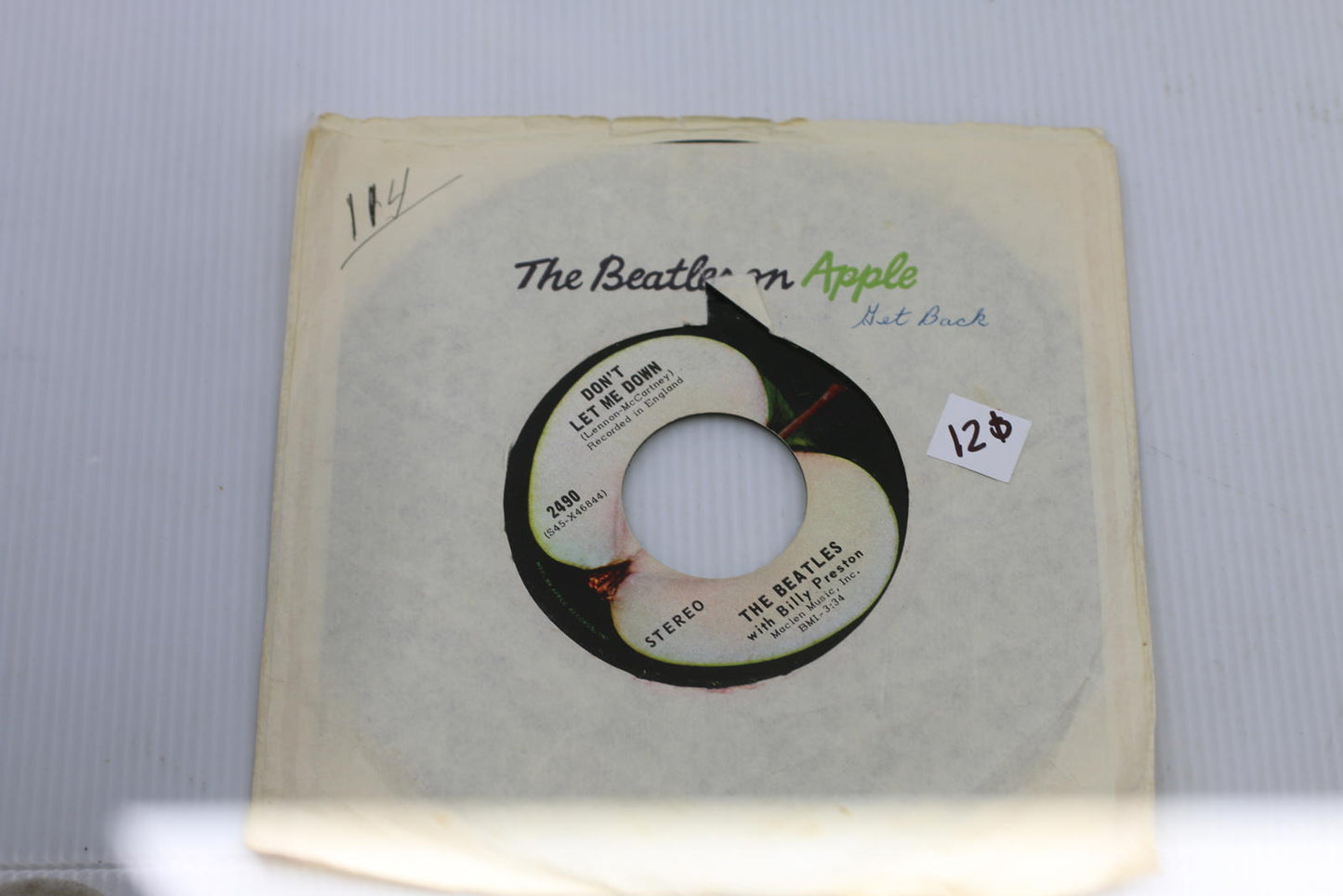 The Beatles 45 RPM Vinyl Records - Get Back / Don't Let Me Down
