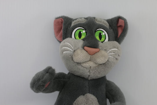 Talking Friends Grey Cat Plush Animated Toy w/ Talking Sound