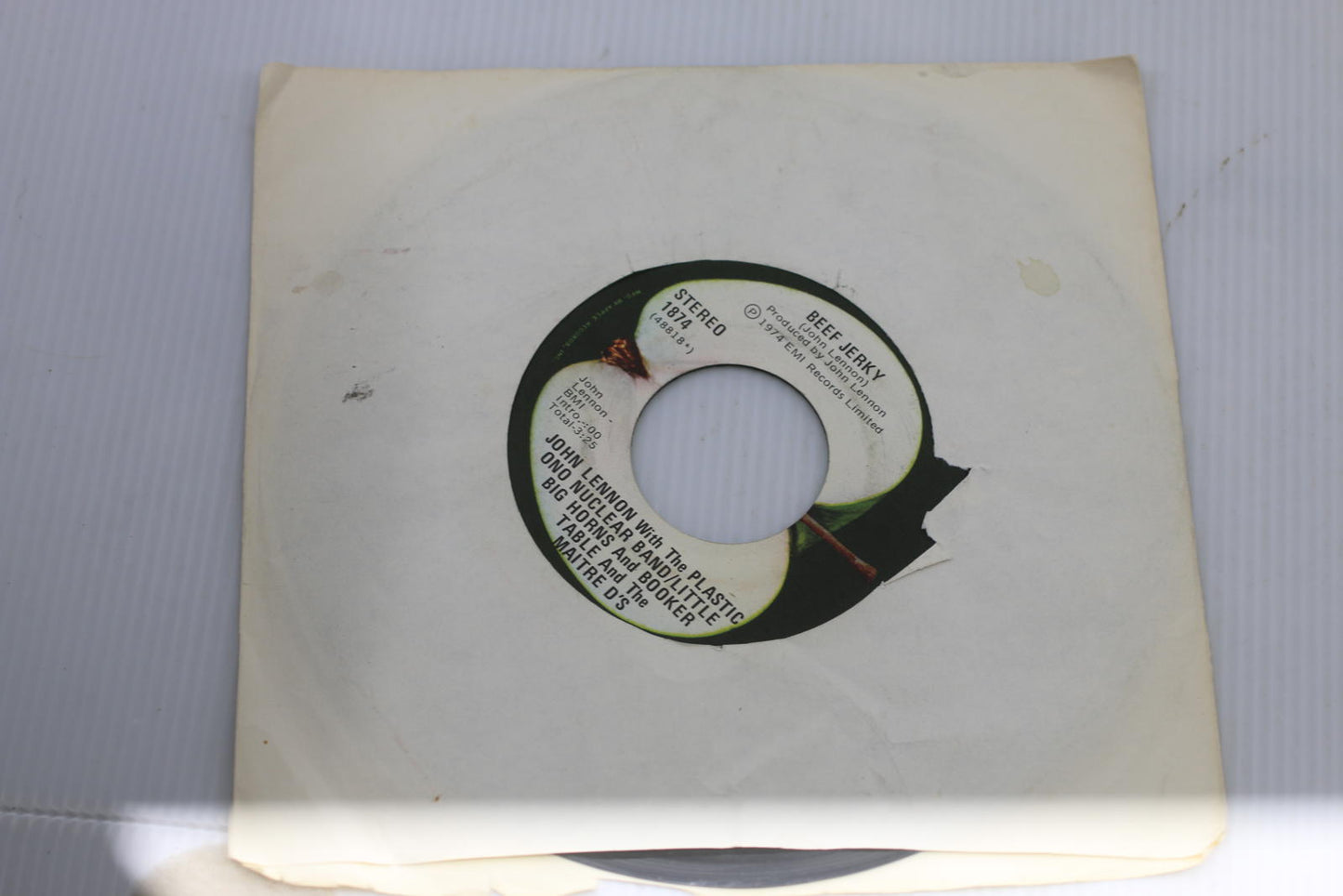 John Lennon & Plastic Ono Band / Bee Gees 45 RPM Vinyl Records beef jerky