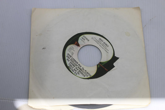 John Lennon & Plastic Ono Band / Bee Gees 45 RPM Vinyl Records beef jerky