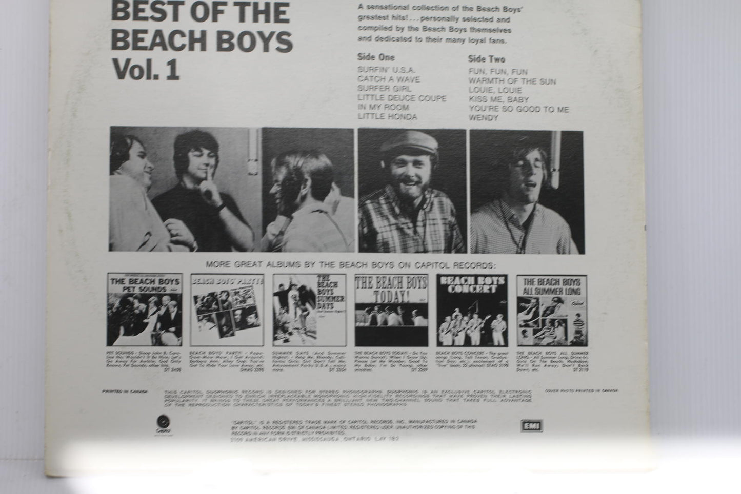 Best of The Beach Boys Vinyl Record Album Surfin' U.S.A. EMI