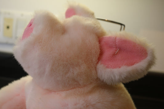 Vintage 1994 - 24K Polar Puff Portia Pig Plush 8" Soft Stuffed Animal Pink