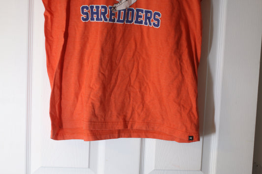 Hurley Shredders Shark Graphic T-Shirt Orange Large Premium Fit Surf Skate
