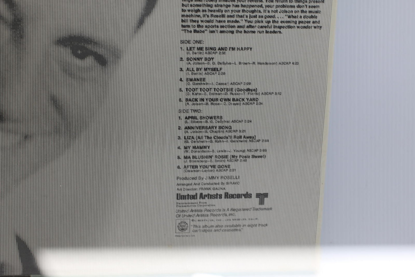 Jimmy Roselli - Let Me Sing And I'm Happy Vinyl LP Album
