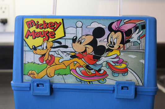 Vintage 1970'S Thermos Mickey Mouse Lunch Box No Thermos 8In X 9.25In L232