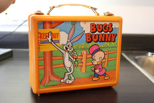 Vintage Vtg Lunch Box Vintage Plastic Bugs Bunny Canada Orange Variant
