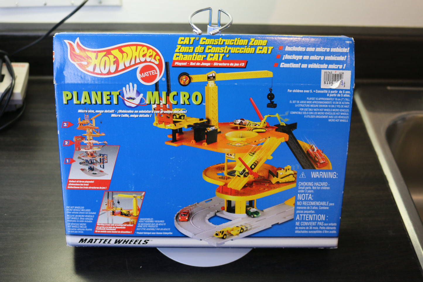 Vintage Hot Wheels Planet Micro Cat Construction Zone #3 Toys In Box