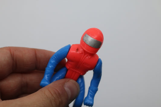 Replacement figure toy Vtg Vintage moto or 4x4 4 wheels blue & red rare