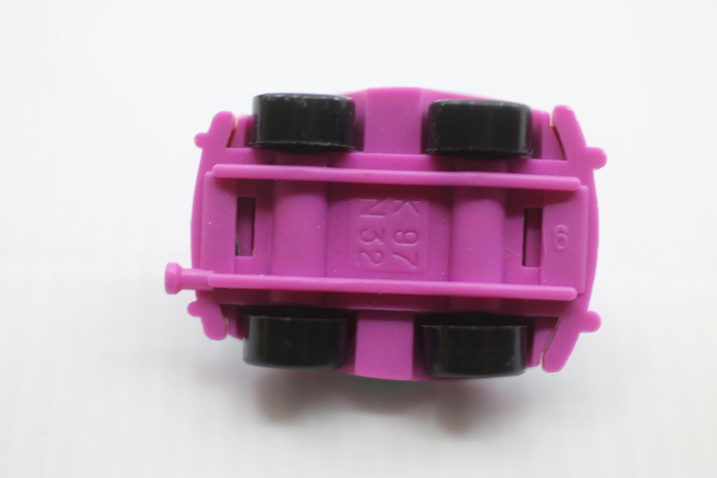1997 Kinder Surprise Pink Rainbow Girl Chrome & Pink Plastic Miniature Toy Car