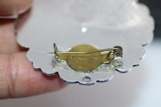 Vintage silver tone brooch jewelry Triad Young Deer