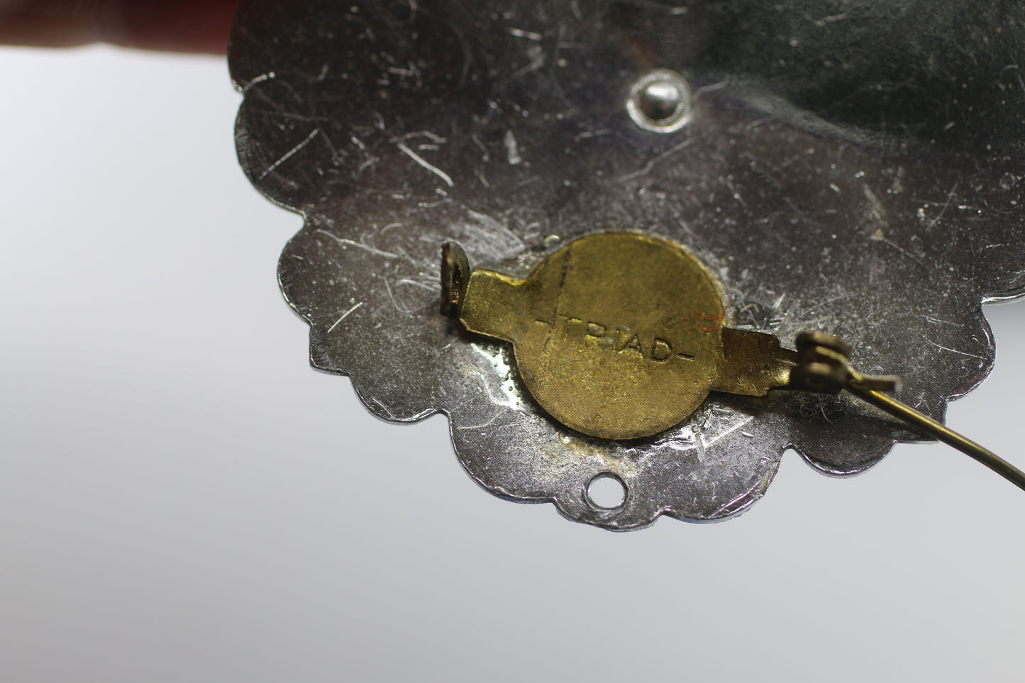 Vintage silver tone brooch jewelry Triad Young Deer