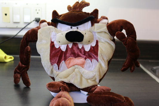 Vintage Collectible Plush Looney Tunes Taz Tasmanian Devil 14" X 14" Body