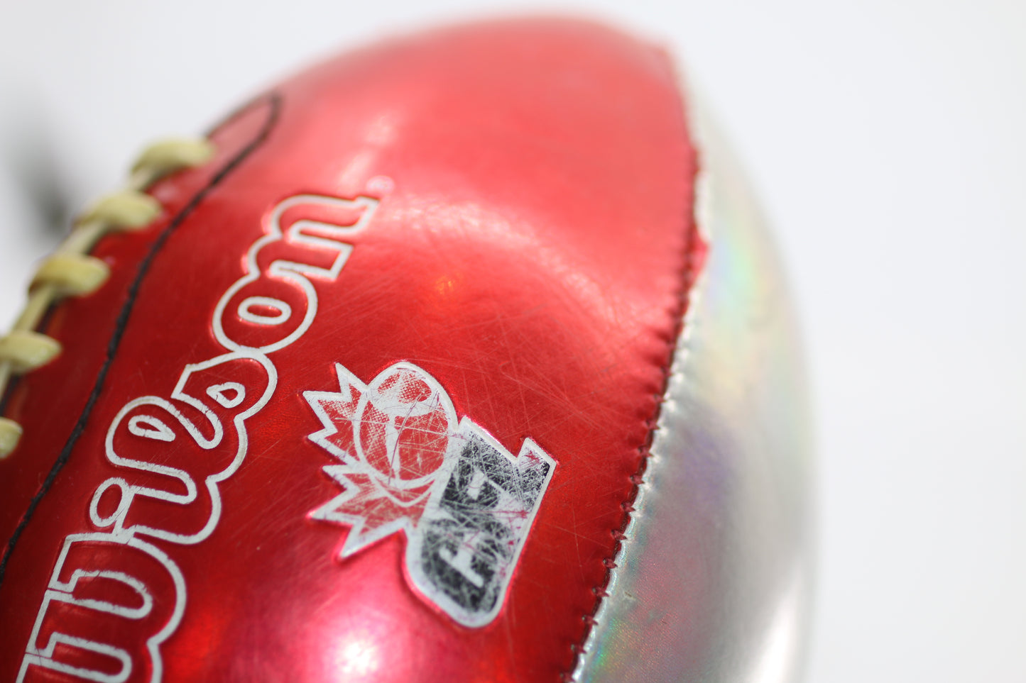 Pre-owned Wilson CFL Football Red ball for kid GC